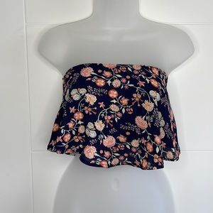 1627 - Forever 21 flowy bandeau floral top- medium